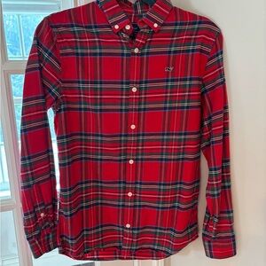 Vineyard Vines Red and Blue Casual Button Down Shirt